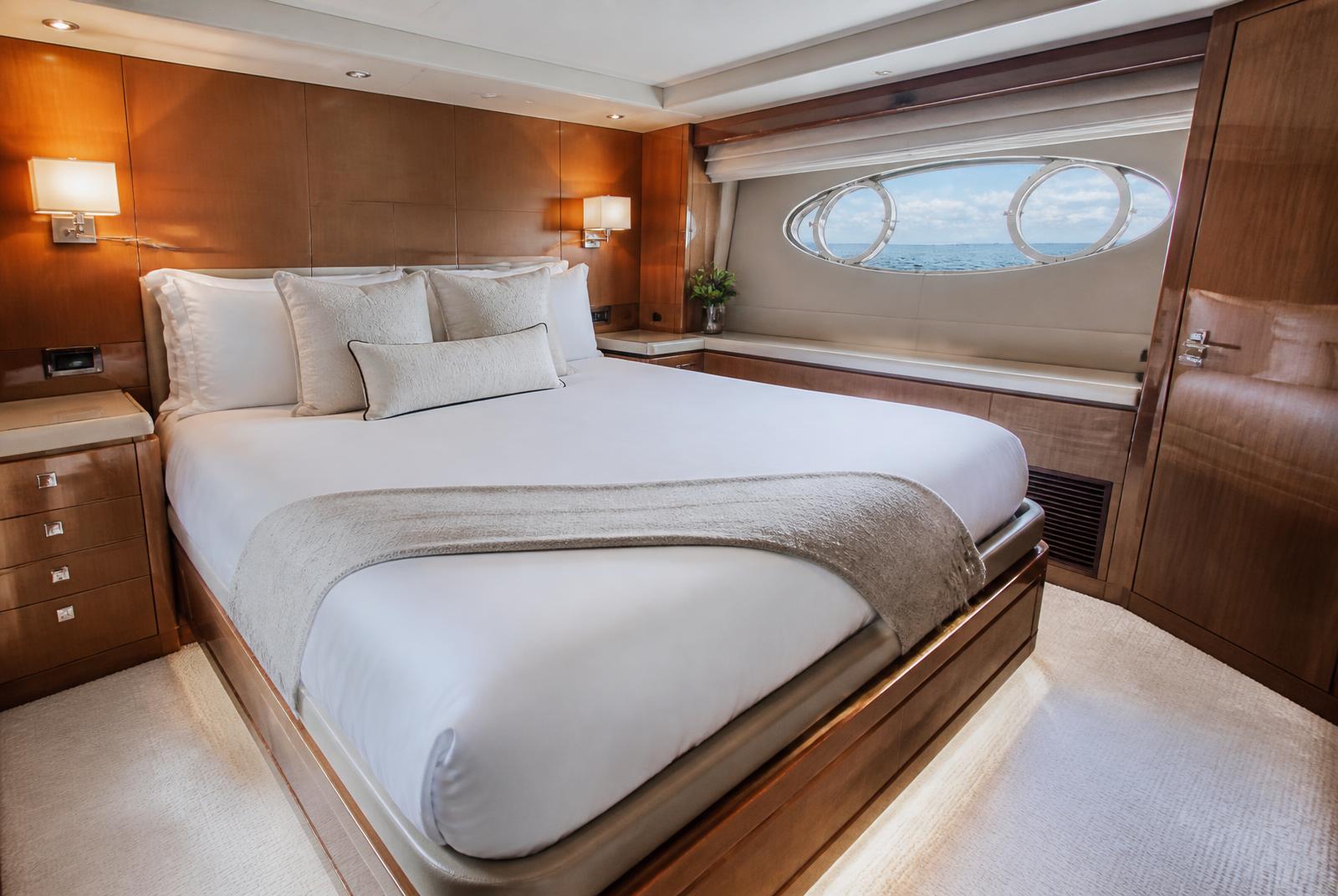 One of 4 private cabins — sleep on board with the ocean outside your porthole.